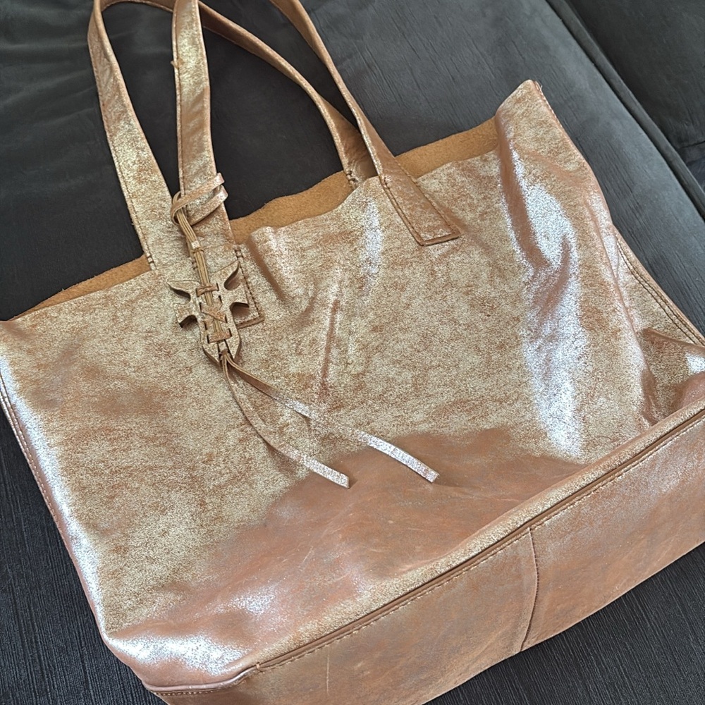 Frye Metallic Gold Tote Bag